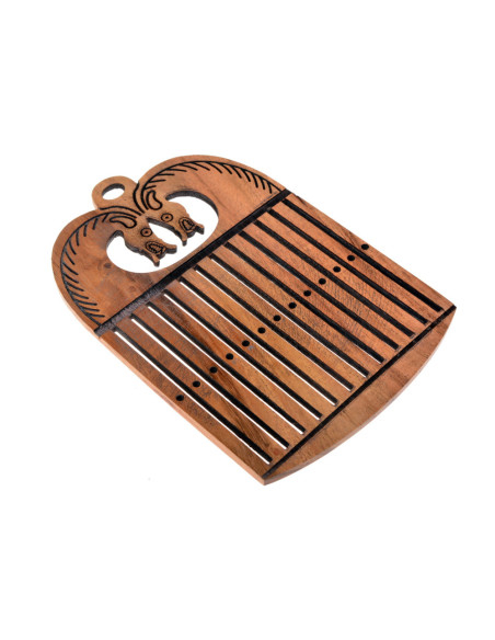 Viking heddle loom with horse heads