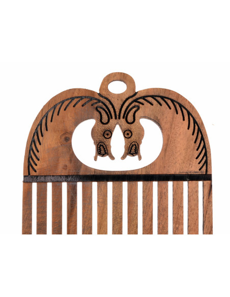 Viking heddle loom with horse heads