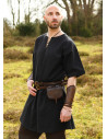 Medieval tunic short sleeve Jasper model, black