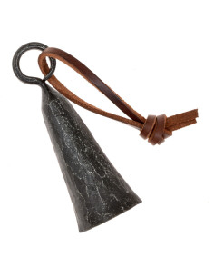 Medieval bell forged in iron, 10th century (13x4.5 cm.)