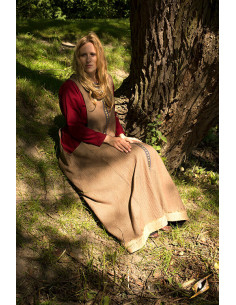 Sleeveless wool Celtic dress