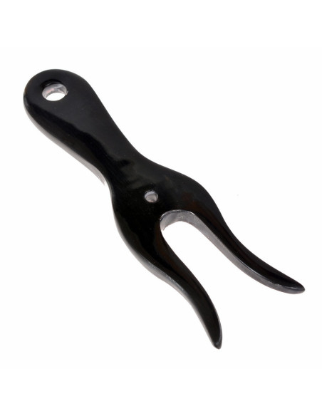 Medieval lamp made of buffalo horn horn