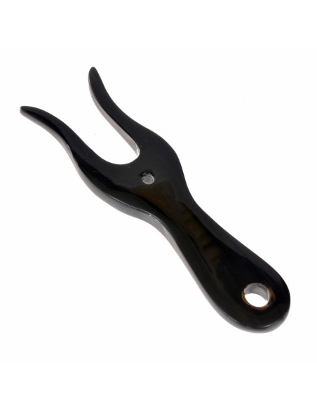 Medieval lamp made of buffalo horn horn