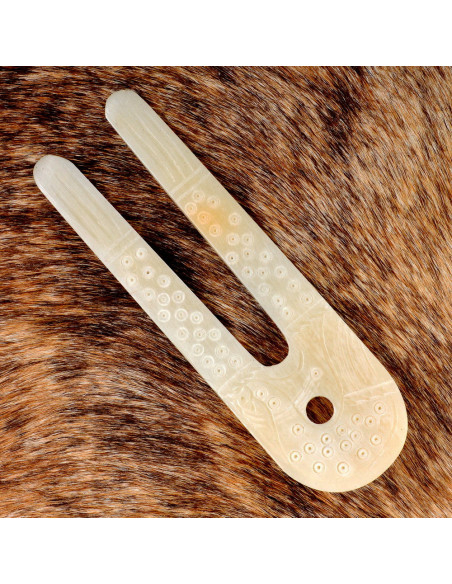 Viking lamp made of bone (10x3.5 cm.)