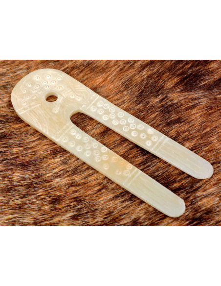 Viking lamp made of bone (10x3.5 cm.)