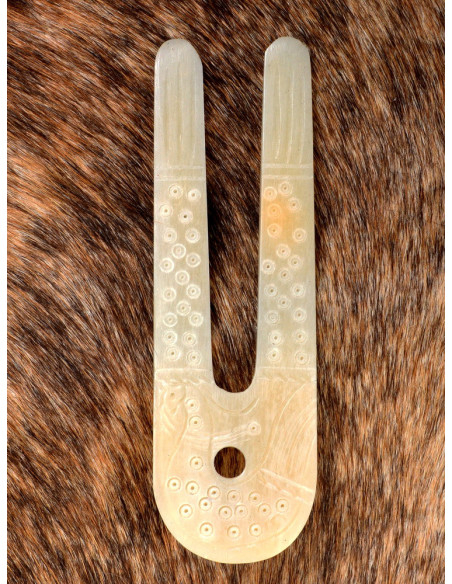 Viking lamp made of bone (10x3.5 cm.)