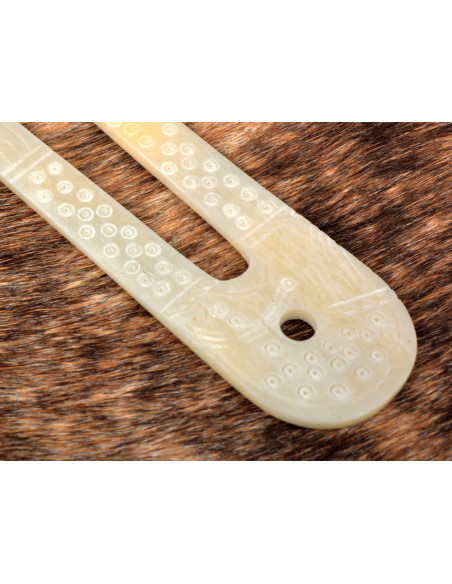 Viking lamp made of bone (10x3.5 cm.)