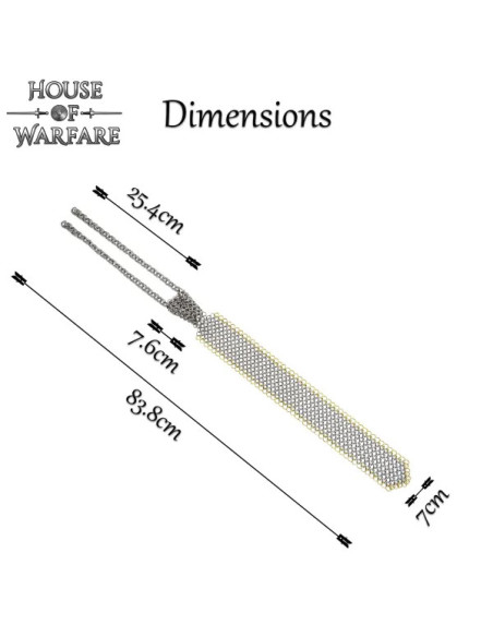 Chainmail tie with brass and steel rings