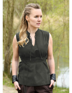 Viking sleeveless blouse model Levke, olive green