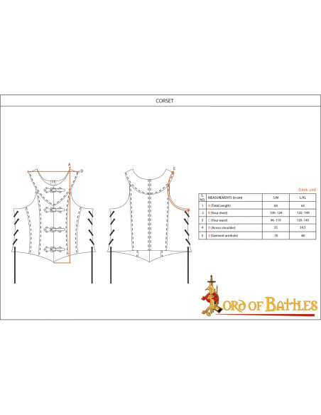 Brown leather corset Dama Guerrera