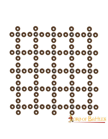 Set of 50 aged brass washers