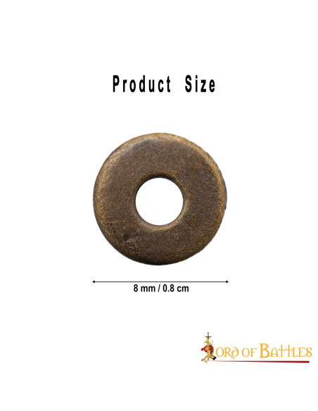 Set of 50 aged brass washers