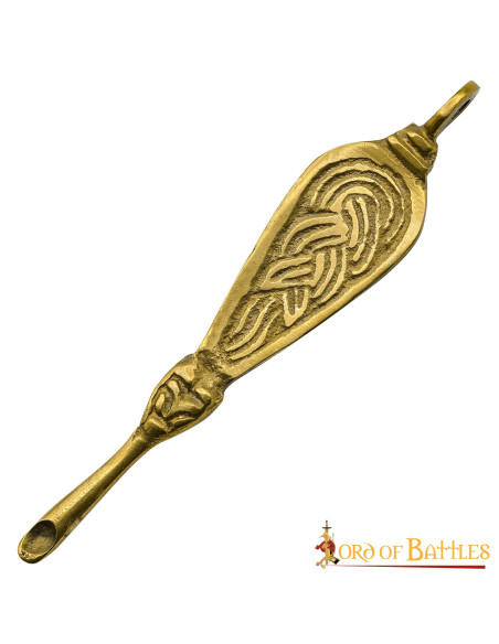 Viking ear cleaner in brass