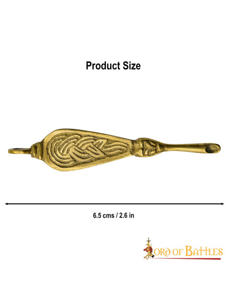 Viking ear cleaner in brass