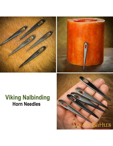 Set of 5 Viking horn needles (6 cm.)