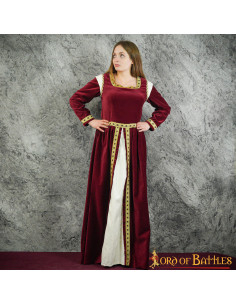 Long medieval dress for women, queen model