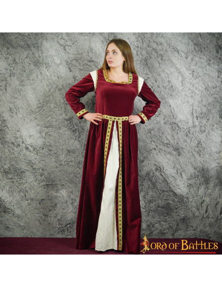 Long medieval dress for women, queen...