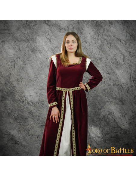 Long medieval dress for women, queen...