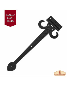 Medieval hinge for black steel doors (43 cm.) 2