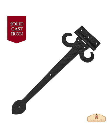 Medieval hinge for black steel doors...