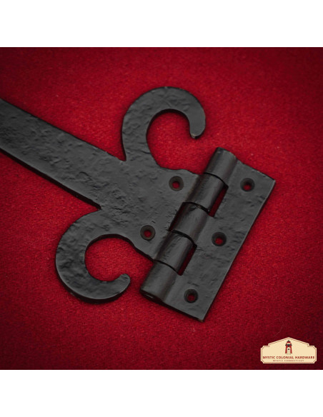 Medieval hinge for black steel doors...
