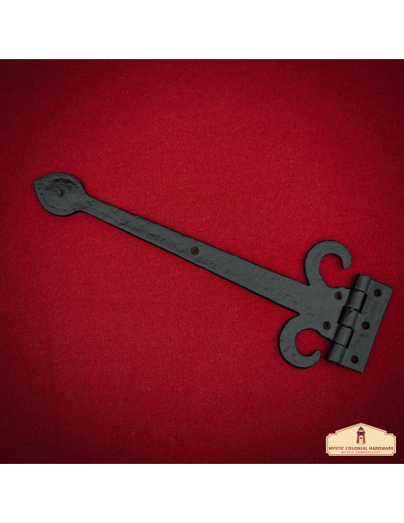 Medieval hinge for black steel doors...