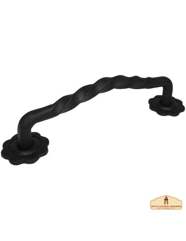 Medieval iron door handle braided model (31.7 cm)