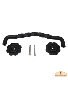 Medieval iron door handle braided model (31.7 cm) 2