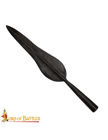 Hand-forged iron spearhead (45.6 cm.)