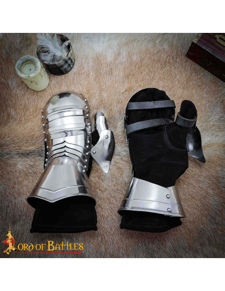 Medieval steel gauntlets Bivalvo...