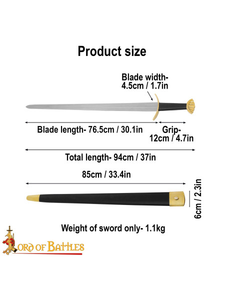 Five-lobed decorative Viking sword...