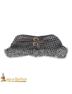 Medieval stainless steel chain mail gorget. (9mm)