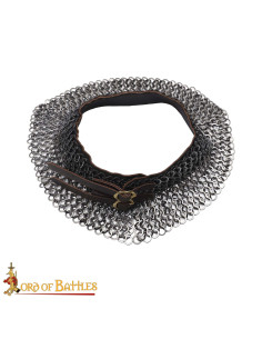 Medieval stainless steel chain mail gorget. (9mm) 2