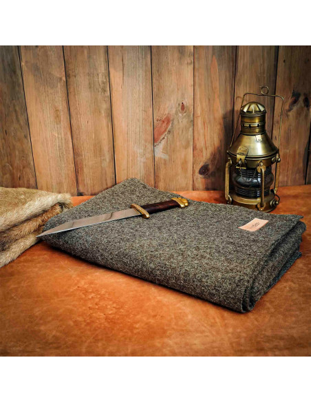 Traditional woven wool medieval blanket