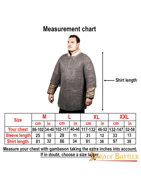 Half-sleeve steel chain mail (10 mm.)