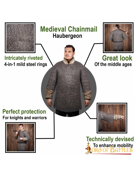 Half-sleeve steel chain mail (10 mm.)