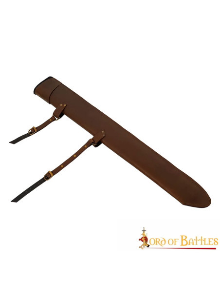 Leather sheath for LARP swords, brown...
