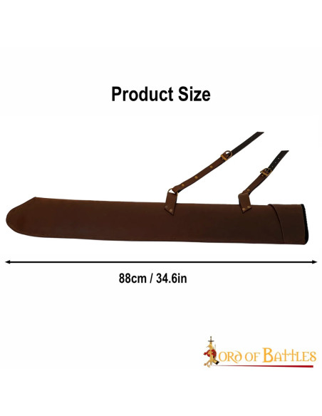Leather sheath for LARP swords, brown...