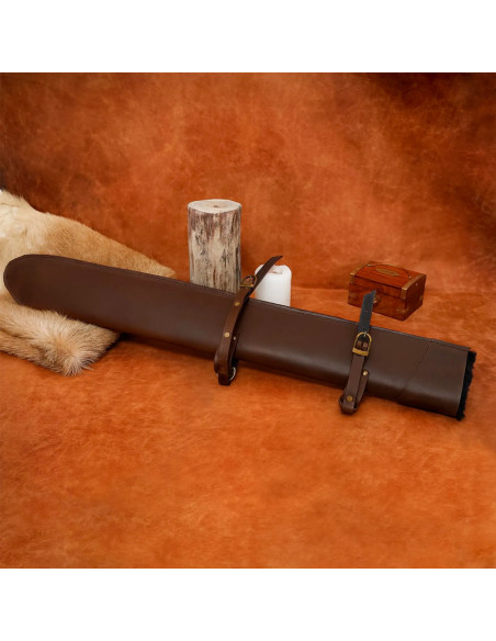 Leather sheath for LARP swords, brown...