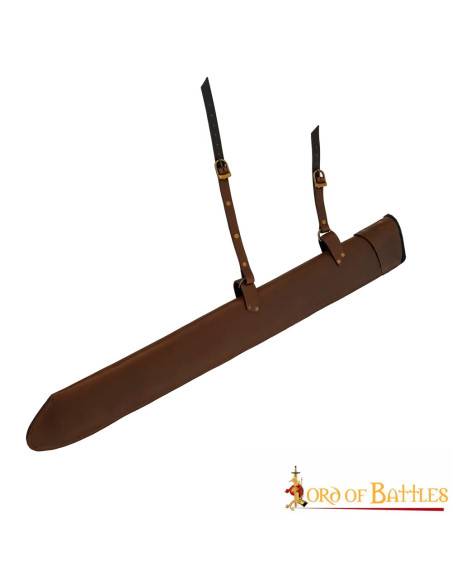 Leather sheath for LARP swords, brown...