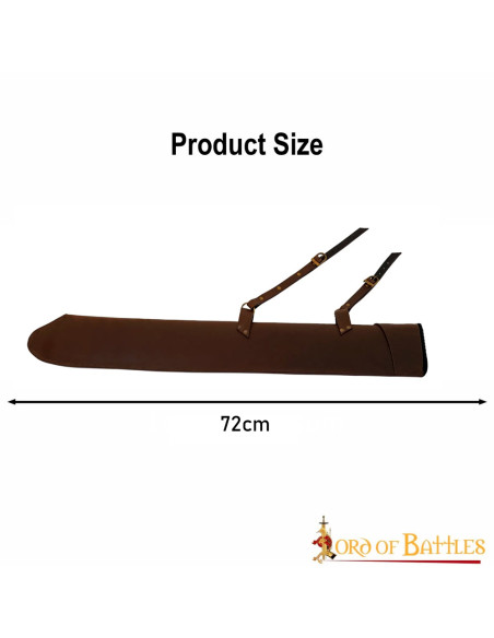 Leather sheath for LARP swords, brown...