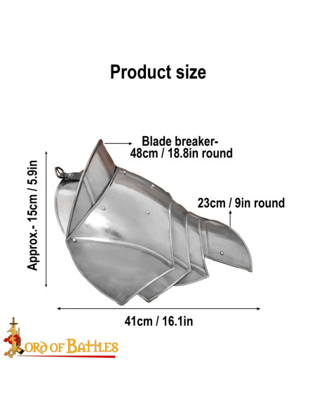Medieval steel shoulder pads...