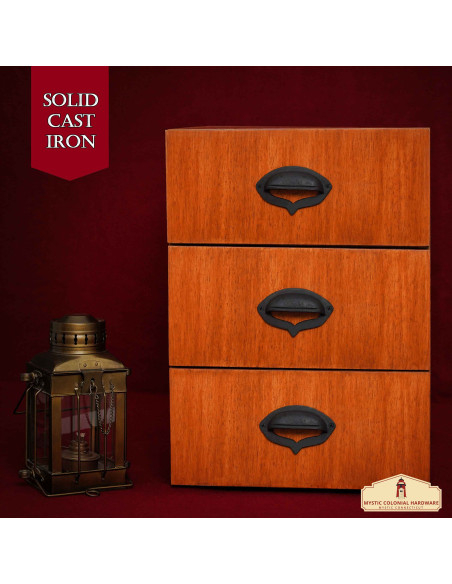 Pack of 4 medieval rustic cast iron...