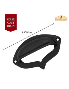 Pack of 4 medieval rustic cast iron handles (10 cm.) 2
