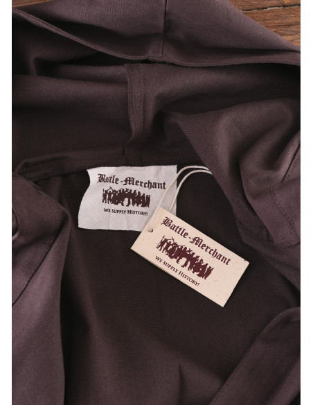 Short open medieval cape with hood,...