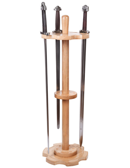 Ash wood standing stand for 12 swords
