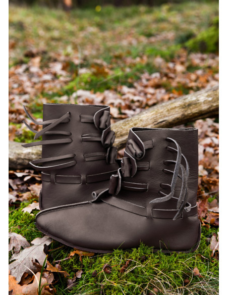 Buskins Viking Boots in Dark Brown