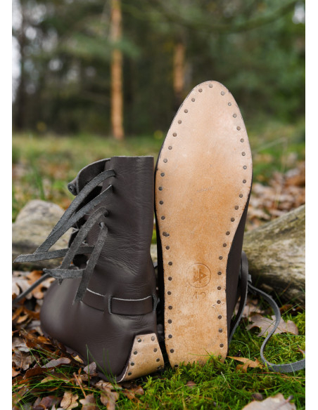 Buskins Viking Boots in Dark Brown