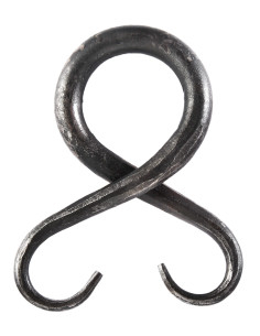 Medieval belt buckle, Troll cross, forged 2