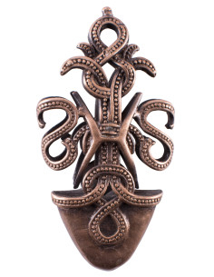 Viking sword sheath tip decoration Nordic snakes